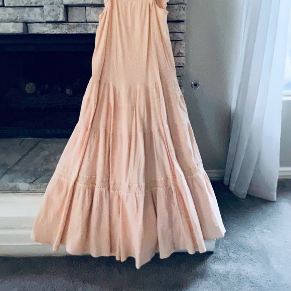Free People Maxi Dress Size Small- Soft Peace Color Tiered Maxi Dress - Picture 9 of 13